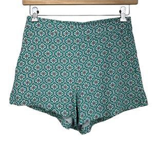 Old Navy Green Tile High Rise Playa Shorts Womens Medium